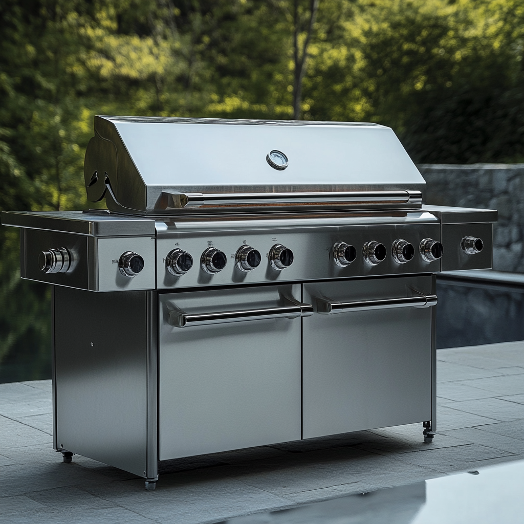 Patio Grill Paradise Kansas LTE PRO 40-in 5-Burner Propane Grill w/ Digital Temperature Screen & Rotisserie